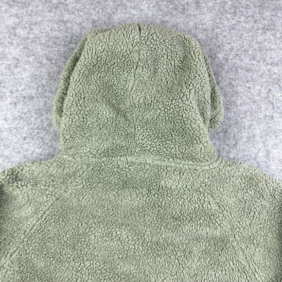 PINK Victorias Secret Hoodie Womens Med Sherpa Fleece Pullover Kangaroo Pocket - Picture 12 of 13